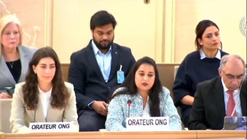 جنیوا میں ہیومن رائٹس کونسل سے جے پور کی فائزہ کیا خطاب