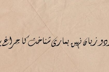 اردو زبان نہیں ہماری شناخت کا چراغ ہے